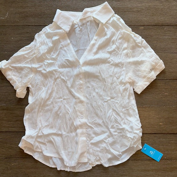 Women's Semi-Sheer Cover-Up Shirt - CUPSHE - Picture 6 of 6